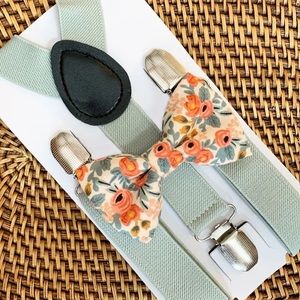 Boys Bow Tie and Suspenders
